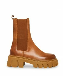 STEVEMADDEN CHARGES TAN LEATHER