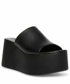 SteveMadden Shop All CHRISTA BLACK LEATHER
