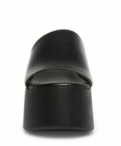 SteveMadden Shop All CHRISTA BLACK LEATHER