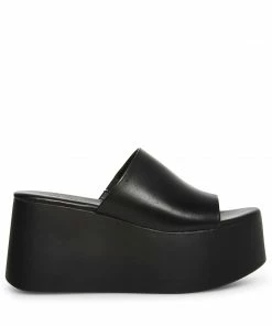 SteveMadden Shop All CHRISTA BLACK LEATHER
