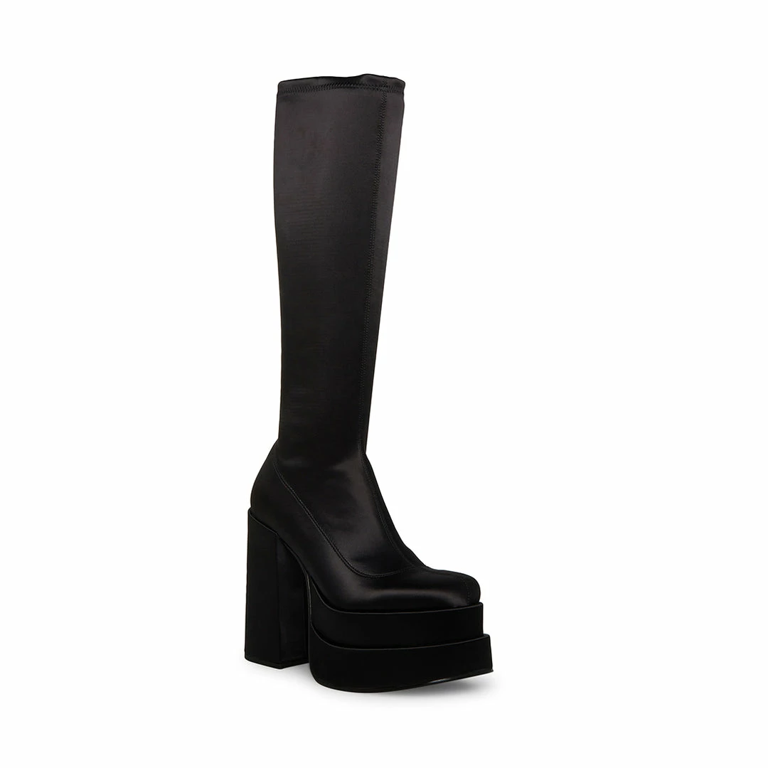 STEVEMADDEN CYPRESS BLACK SATIN