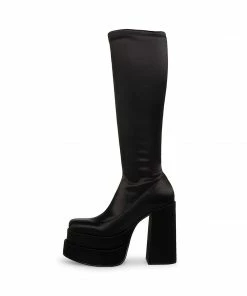STEVEMADDEN CYPRESS BLACK SATIN