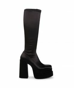 STEVEMADDEN CYPRESS BLACK SATIN