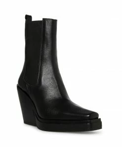 STEVEMADDEN NEW & NOW DECLYN BLACK LEATHER