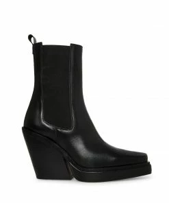 STEVEMADDEN NEW & NOW DECLYN BLACK LEATHER