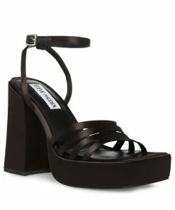 SteveMadden WOMEN’S SHOES DISCO BLACK SATIN