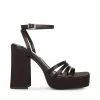 SteveMadden WOMEN’S SHOES DISCO BLACK SATIN