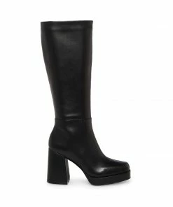 SteveMadden WOMEN’S SHOES ELISE BLACK LEATHER