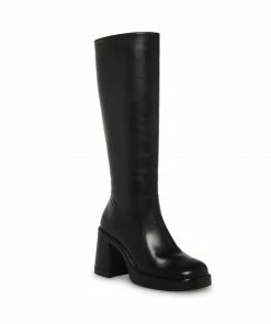 STEVEMADDEN FANATIK BLACK LEATHER