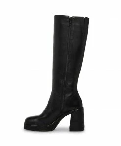 STEVEMADDEN FANATIK BLACK LEATHER
