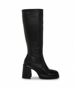 STEVEMADDEN FANATIK BLACK LEATHER