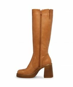 STEVEMADDEN FANATIK TAN LEATHER NEW & NOW