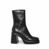 SteveMadden WOMEN’S SHOES FANTSIE BLACK LEATHER