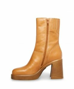 SteveMadden FANTSIE TAN LEATHER WOMEN’S SHOES