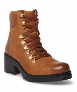 SteveMadden GALWAY COGNAC LEATHER WOMEN’S SHOES