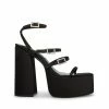 STEVEMADDEN NEW & NOW GIA BLACK SATIN