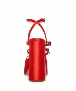 STEVEMADDEN NEW & NOW GIA RED SATIN