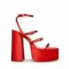 STEVEMADDEN NEW & NOW GIA RED SATIN