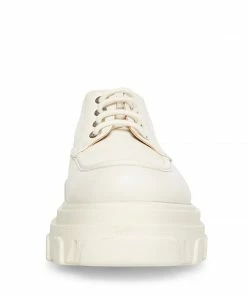 SteveMadden HELGA WHITE LEATHER WOMEN’S SHOES