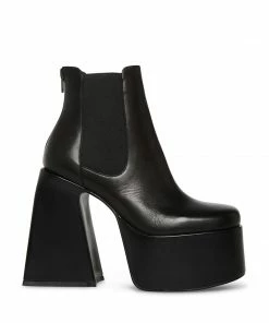 STEVEMADDEN HUSTLE BLACK LEATHER NEW & NOW
