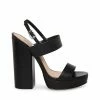 SteveMadden WOMEN’S SHOES IESHA BLACK LEATHER