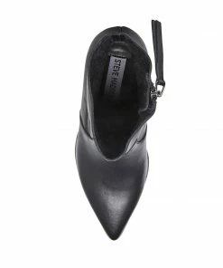 SteveMadden WOMEN’S SHOES JANETTA BLACK LEATHER