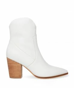 SteveMadden JANETTA WHITE LEATHER WOMEN’S SHOES