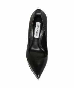 STEVEMADDEN JASMINE BLACK LEATHER WOMEN’S SHOES