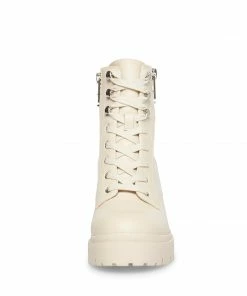 SteveMadden WOMEN’S SHOES JAYDIN BONE LEATHER