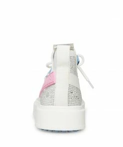 STEVEMADDEN GOLF SHOES JENA WHITE MULTI