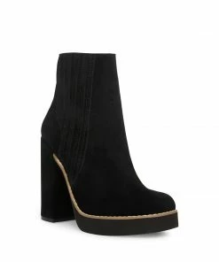 STEVEMADDEN NEW & NOW JOLINE BLACK SUEDE
