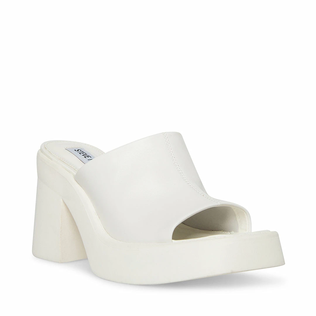 STEVEMADDEN KANE WHITE LEATHER WOMEN’S SHOES