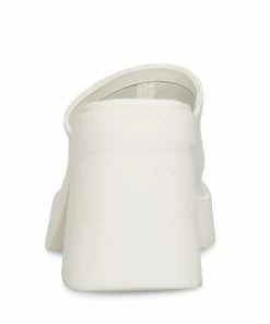 STEVEMADDEN KANE WHITE LEATHER WOMEN’S SHOES