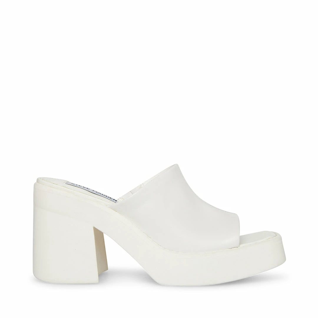 STEVEMADDEN KANE WHITE LEATHER WOMEN’S SHOES
