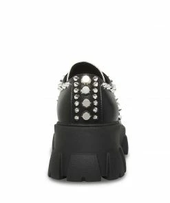 STEVEMADDEN KOLLYNS BLACK/WHITE LEATHER NEW & NOW