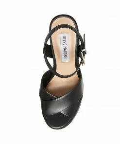 STEVEMADDEN KYGO BLACK LEATHER WOMEN’S SHOES
