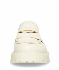 SteveMadden WOMEN’S SHOES LAWRENCE BONE LEATHER
