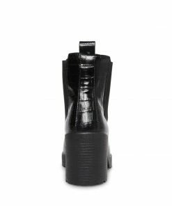 SteveMadden LEHANNA BLACK CROCODILE WOMEN’S SHOES