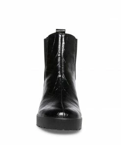 SteveMadden LEHANNA BLACK CROCODILE WOMEN’S SHOES