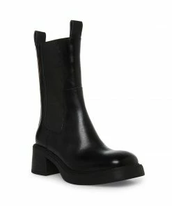 STEVEMADDEN MAREN BLACK LEATHER