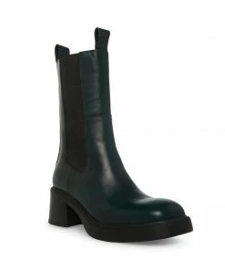 STEVEMADDEN MAREN DARK GREEN LEATHER