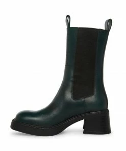 STEVEMADDEN MAREN DARK GREEN LEATHER
