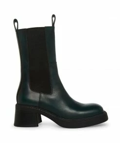 STEVEMADDEN MAREN DARK GREEN LEATHER