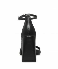 SteveMadden MARGOT BLACK LEATHER WOMEN’S SHOES