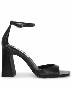 SteveMadden MARGOT BLACK LEATHER WOMEN’S SHOES