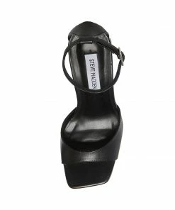 SteveMadden MARGOT BLACK LEATHER WOMEN’S SHOES