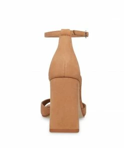 SteveMadden WOMEN’S SHOES MARGOT CAMEL NUBUCK