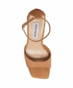 SteveMadden WOMEN’S SHOES MARGOT CAMEL NUBUCK