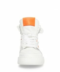 SteveMadden BIZZY WHITE RED WOMEN’S SHOES