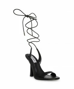 STEVEMADDEN NEW & NOW MICHELLE BLACK LEATHER